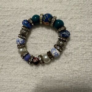 Stretch eclectic beaded bracelet